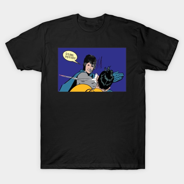 Golden Slap Blue T-Shirt by mugimugimetsel